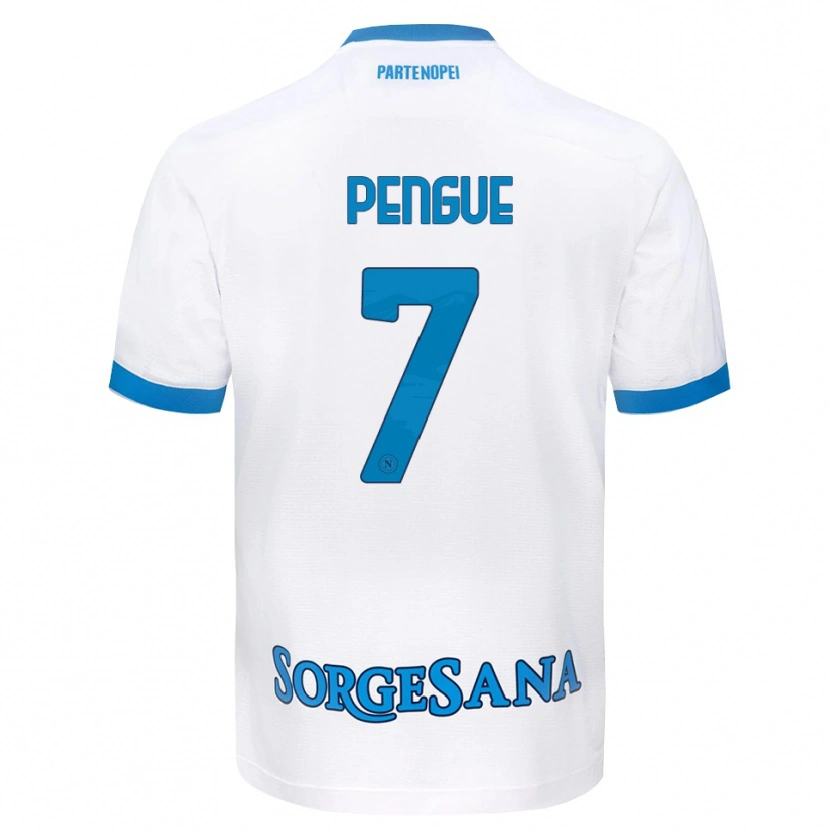 Danxen Donna Maglia Salvatore Pengue #7 Bianco Azzurro Kit Gara Away 2026/27 Maglietta