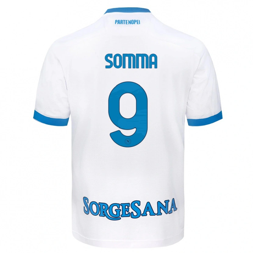 Danxen Donna Maglia Stanislao Somma #9 Bianco Azzurro Kit Gara Away 2026/27 Maglietta