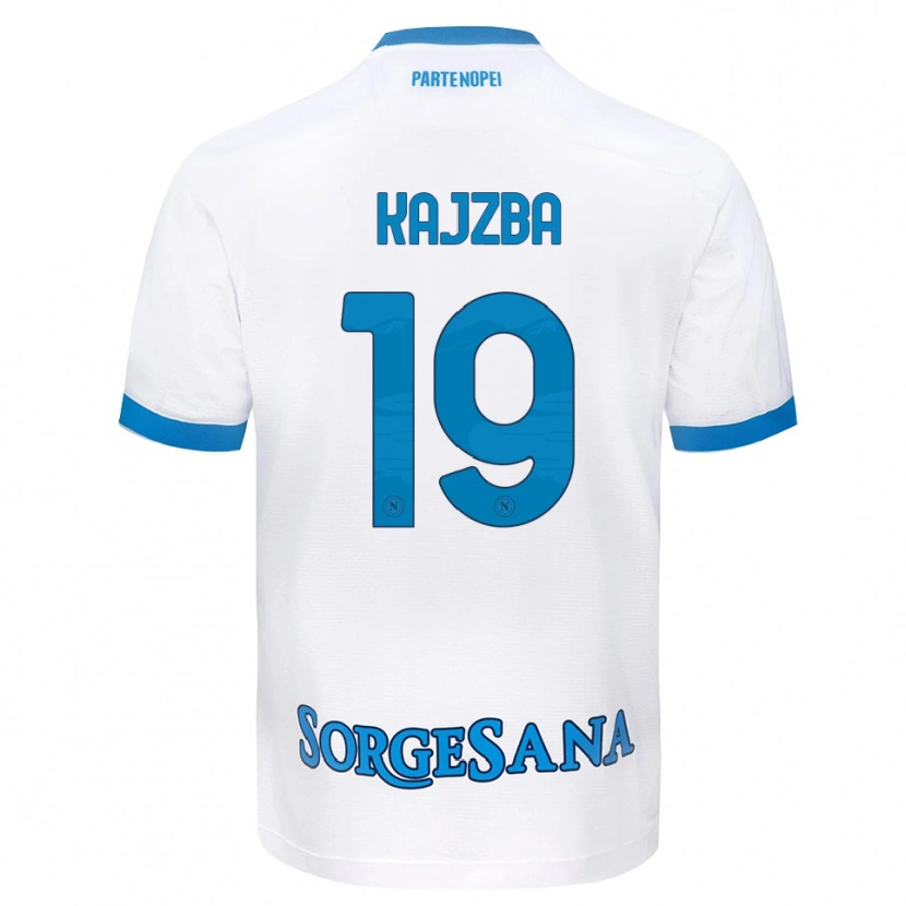 Danxen Donna Maglia Nina Kajzba #19 Bianco Azzurro Kit Gara Away 2026/27 Maglietta
