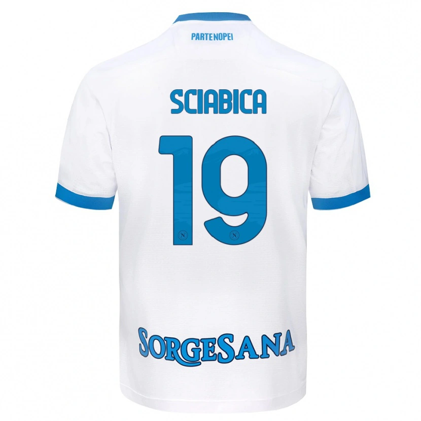 Danxen Donna Maglia Manuela Sciabica #19 Bianco Azzurro Kit Gara Away 2026/27 Maglietta