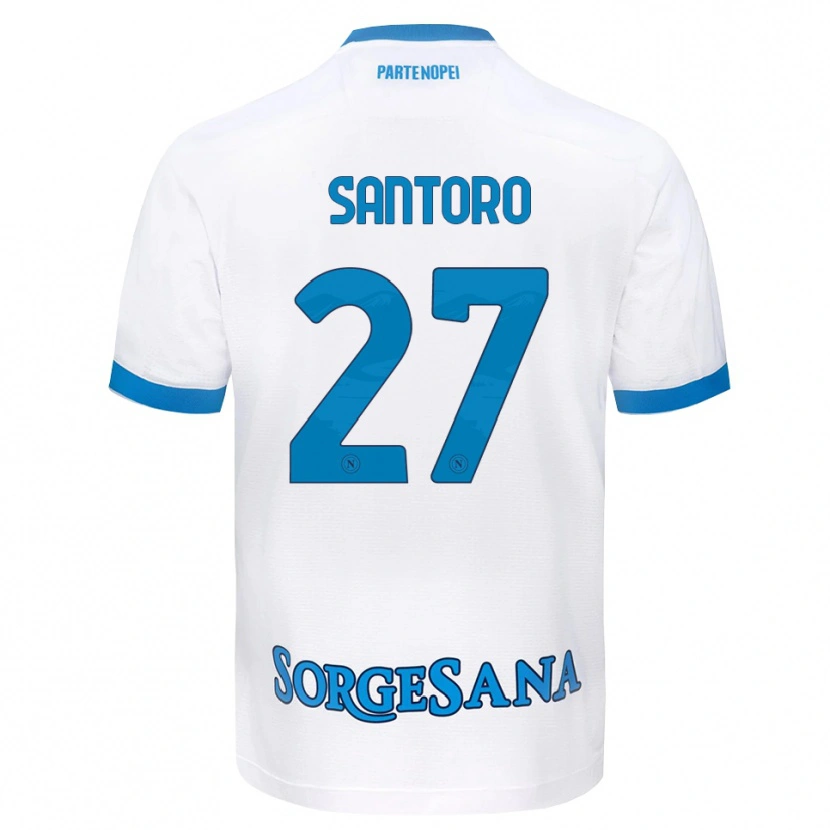 Danxen Donna Maglia Erika Santoro #27 Bianco Azzurro Kit Gara Away 2026/27 Maglietta