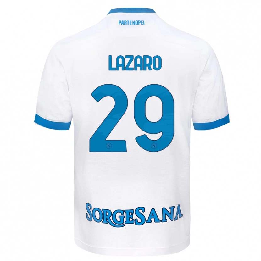 Danxen Donna Maglia Paloma Lázaro #29 Bianco Azzurro Kit Gara Away 2026/27 Maglietta