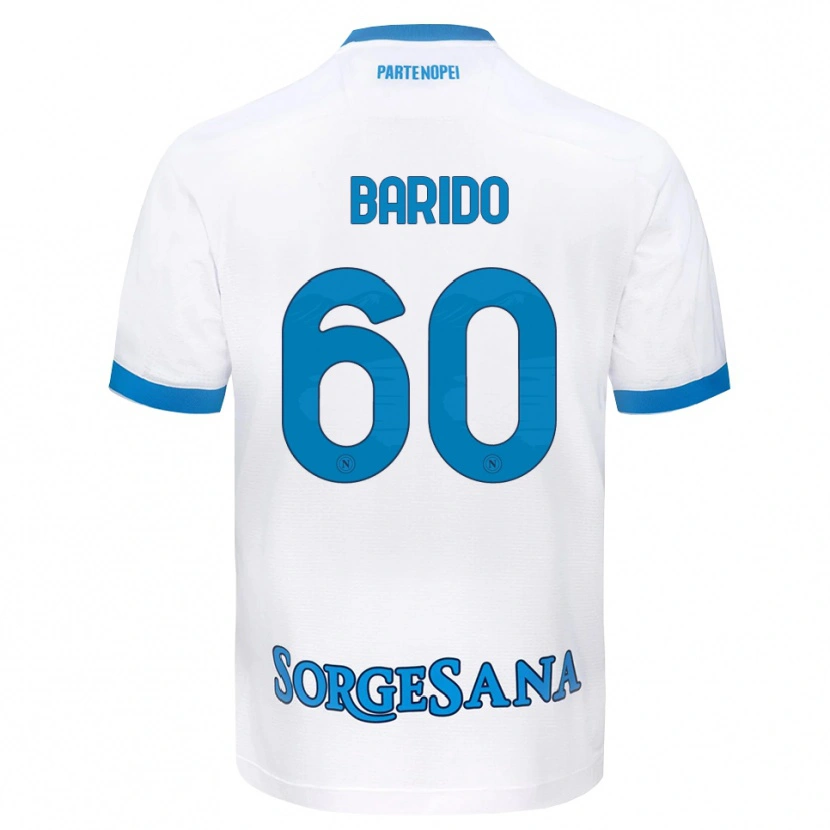 Danxen Donna Maglia Francisco Baridó #60 Bianco Azzurro Kit Gara Away 2026/27 Maglietta