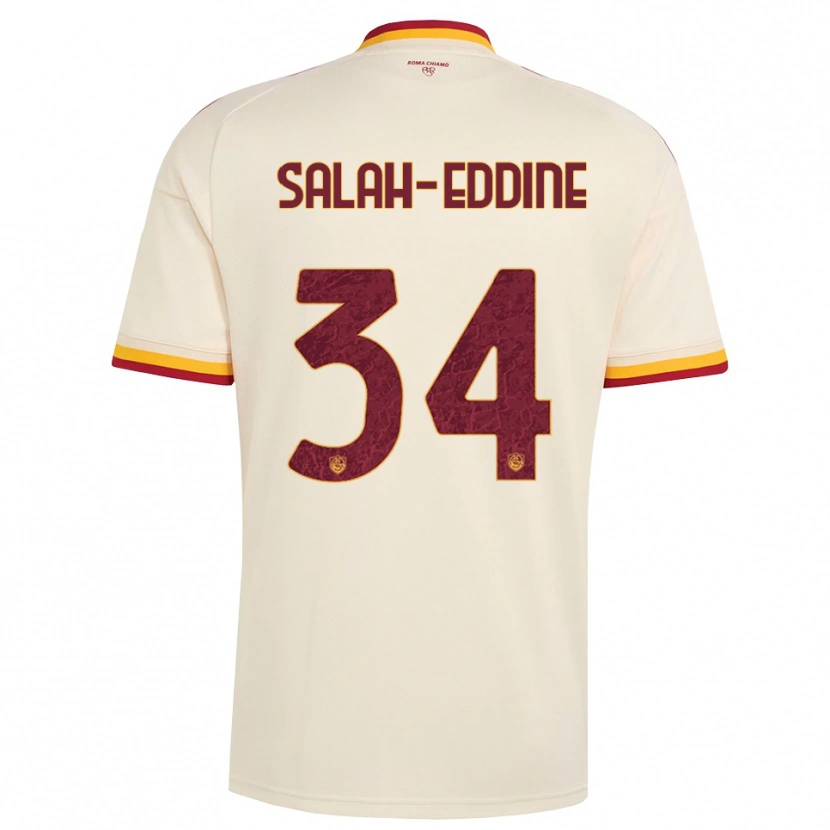Danxen Donna Maglia Anass Salah-Eddine #34 Champagne Rosso Giallo Kit Gara Away 2026/27 Maglietta