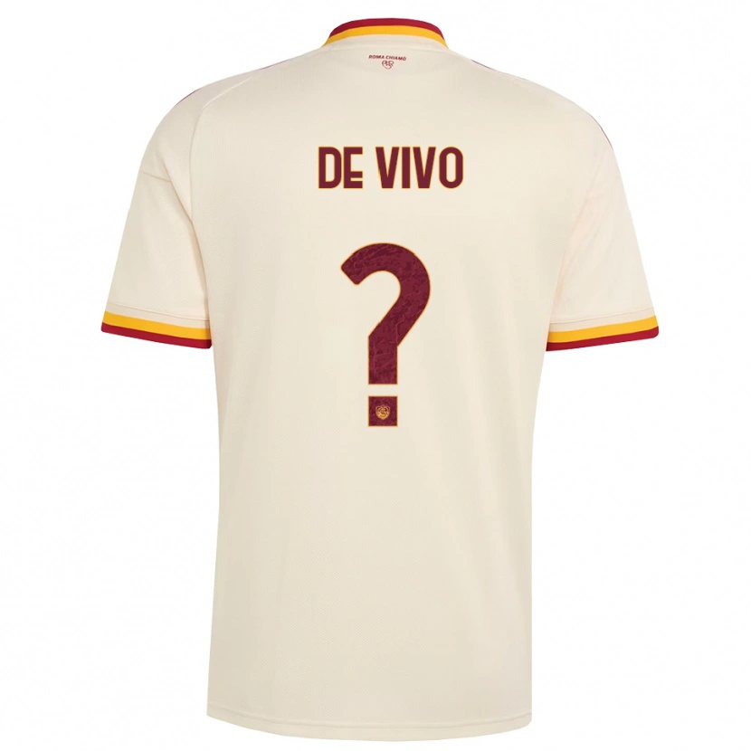 Danxen Donna Maglia Davide De Vivo #0 Champagne Rosso Giallo Kit Gara Away 2026/27 Maglietta