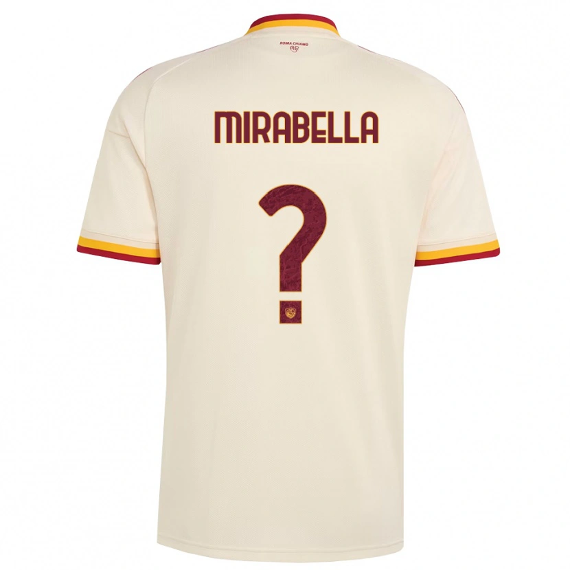 Danxen Donna Maglia Mattia Mirabella #0 Champagne Rosso Giallo Kit Gara Away 2026/27 Maglietta