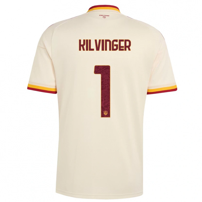 Danxen Donna Maglia Levente Kilvinger #1 Champagne Rosso Giallo Kit Gara Away 2026/27 Maglietta