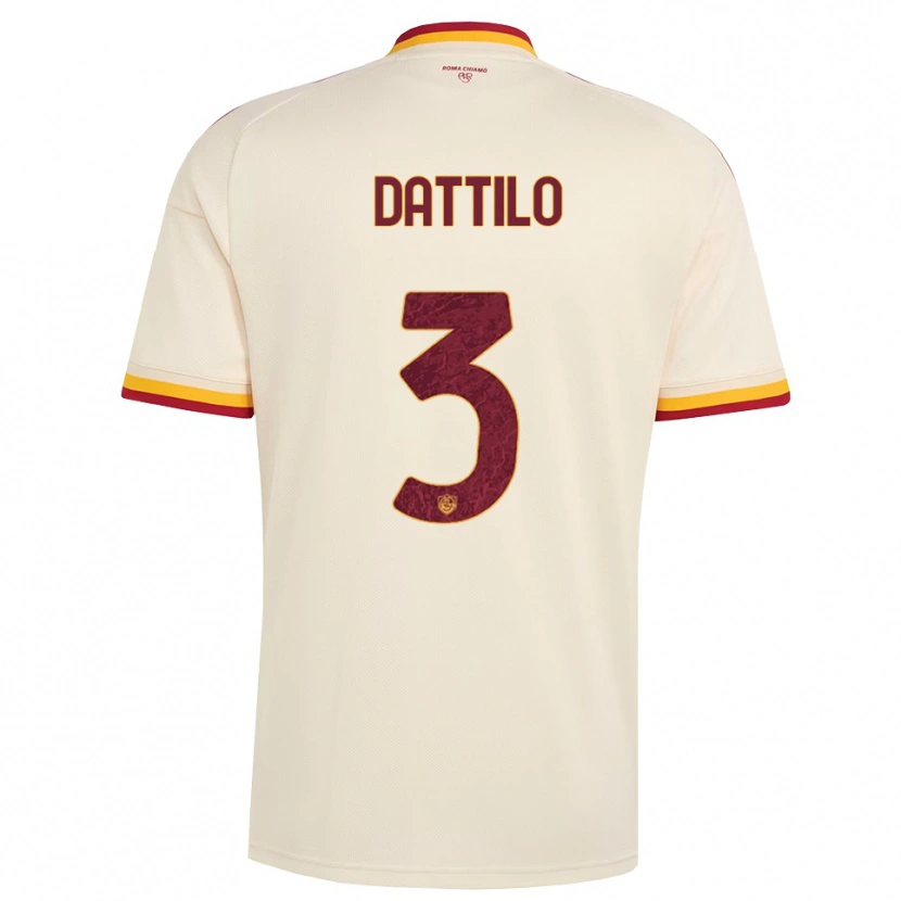 Danxen Donna Maglia Lorenzo Dattilo #3 Champagne Rosso Giallo Kit Gara Away 2026/27 Maglietta