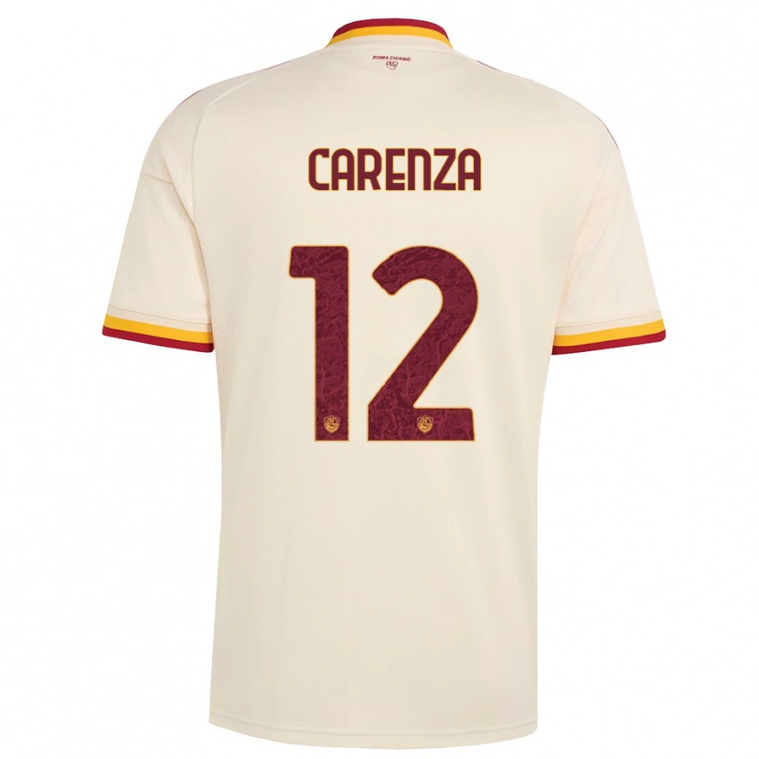 Danxen Donna Maglia Dario Carenza #12 Champagne Rosso Giallo Kit Gara Away 2026/27 Maglietta