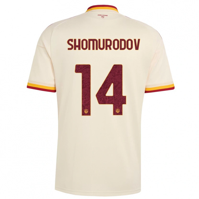 Danxen Donna Maglia Eldor Shomurodov #14 Champagne Rosso Giallo Kit Gara Away 2026/27 Maglietta