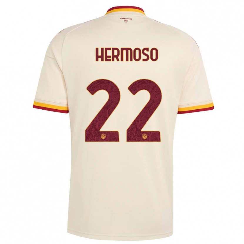 Danxen Donna Maglia Mario Hermoso #22 Champagne Rosso Giallo Kit Gara Away 2026/27 Maglietta