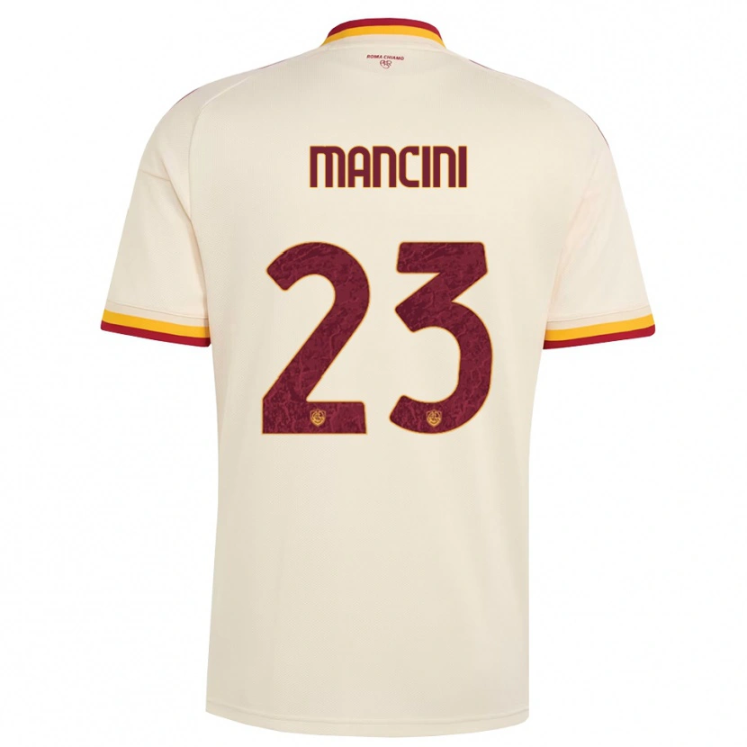 Danxen Donna Maglia Gianluca Mancini #23 Champagne Rosso Giallo Kit Gara Away 2026/27 Maglietta