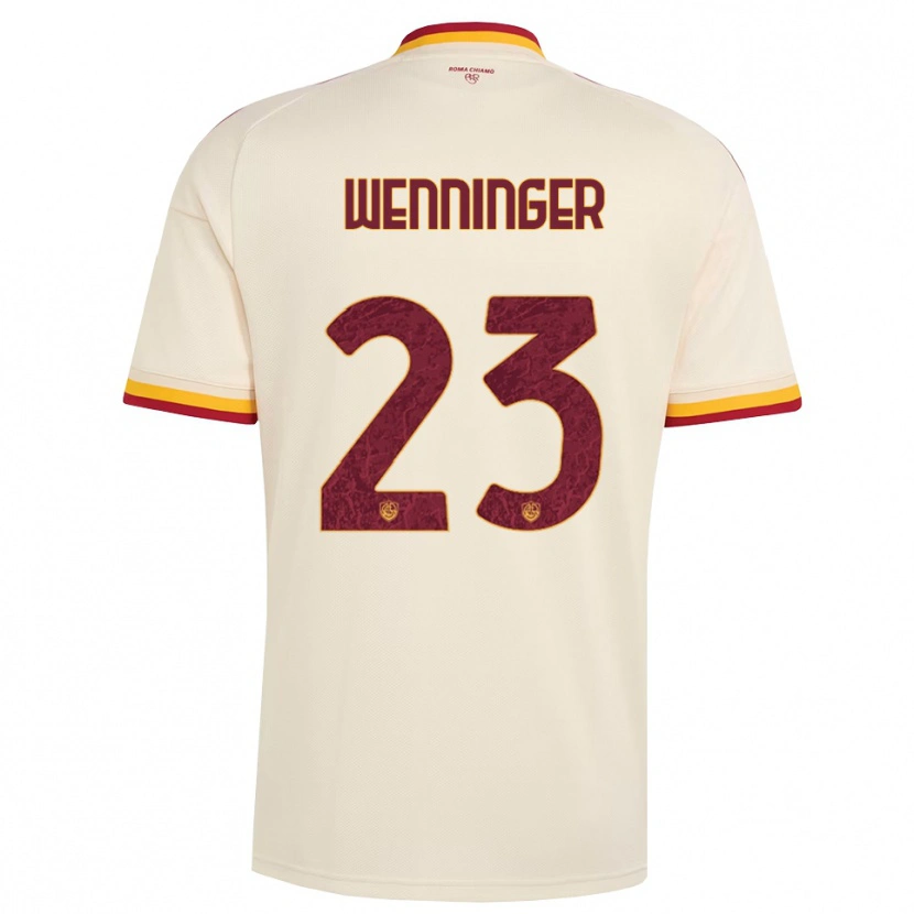 Danxen Donna Maglia Carina Wenninger #23 Champagne Rosso Giallo Kit Gara Away 2026/27 Maglietta