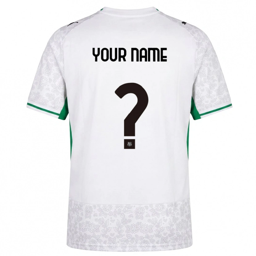Danxen Donna Maglia Il Tuo Nome #0 Bianco Nero Verde Kit Gara Away 2026/27 Maglietta