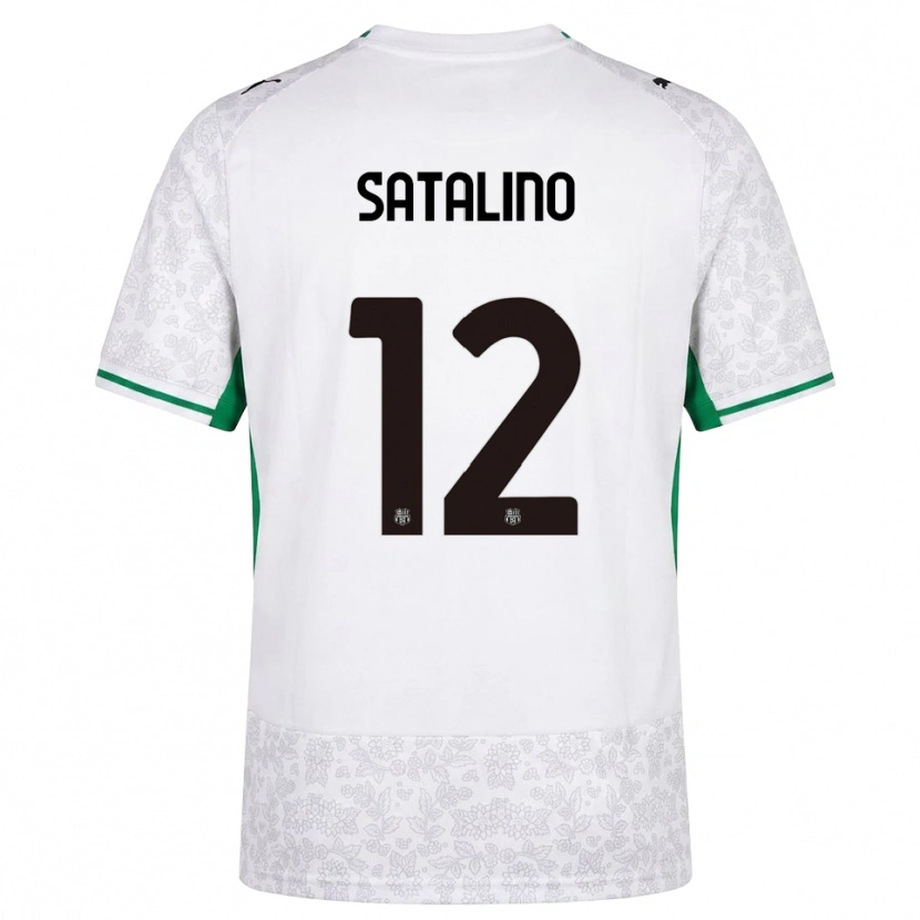Danxen Donna Maglia Giacomo Satalino #12 Bianco Nero Verde Kit Gara Away 2026/27 Maglietta