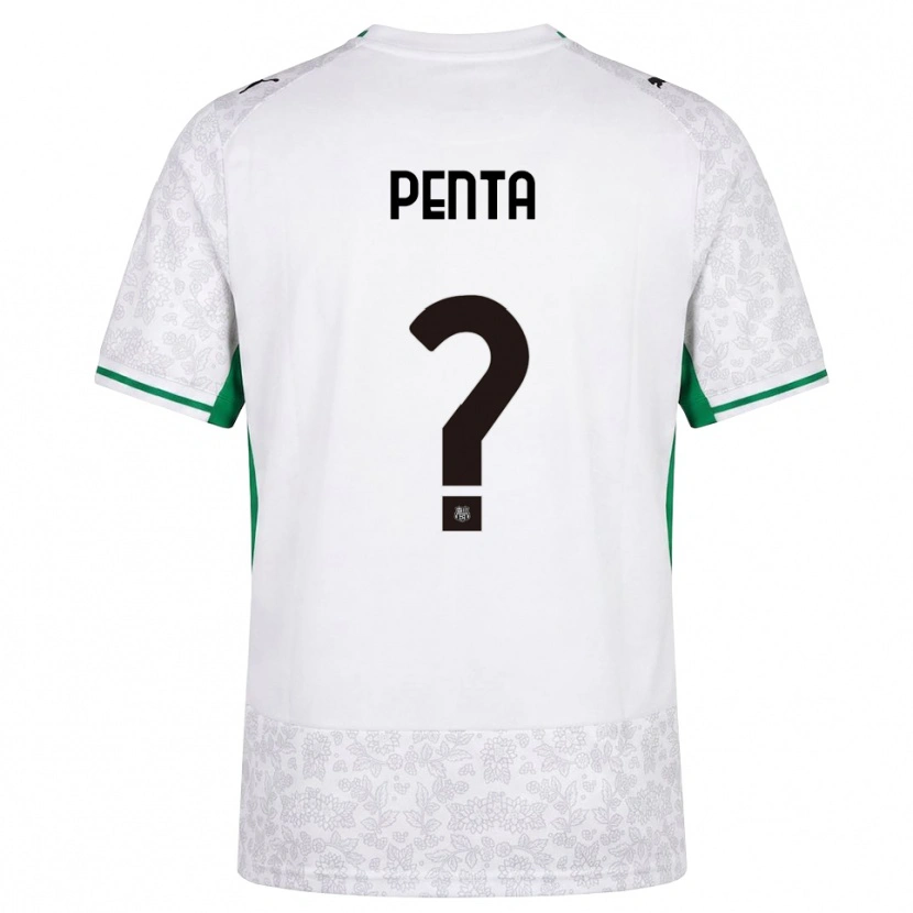 Danxen Donna Maglia Mattia Penta #0 Bianco Nero Verde Kit Gara Away 2026/27 Maglietta