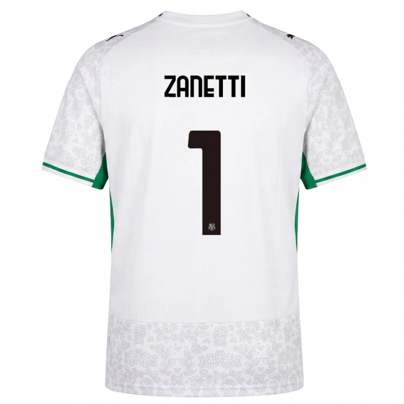 Danxen Donna Maglia Ercole Zanetti #1 Bianco Nero Verde Kit Gara Away 2026/27 Maglietta