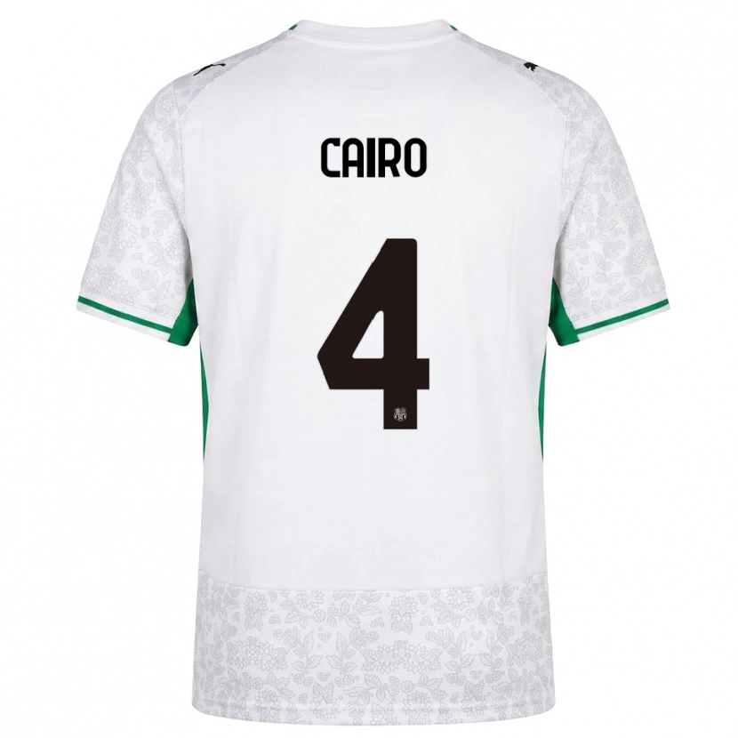 Danxen Donna Maglia Nicolas Cairo #4 Bianco Nero Verde Kit Gara Away 2026/27 Maglietta