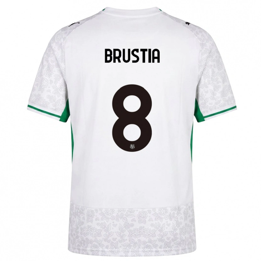 Danxen Donna Maglia Martina Brustia #8 Bianco Nero Verde Kit Gara Away 2026/27 Maglietta
