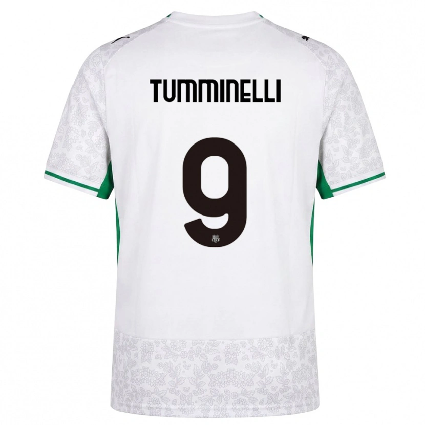 Danxen Donna Maglia Daniel Tumminelli #9 Bianco Nero Verde Kit Gara Away 2026/27 Maglietta