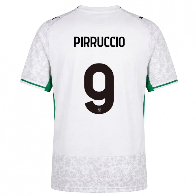 Danxen Donna Maglia Federico Pirruccio #9 Bianco Nero Verde Kit Gara Away 2026/27 Maglietta