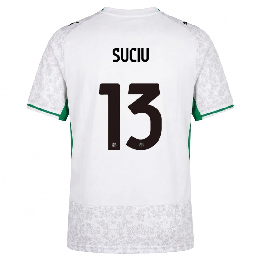 Danxen Donna Maglia Tudor Suciu #13 Bianco Nero Verde Kit Gara Away 2026/27 Maglietta