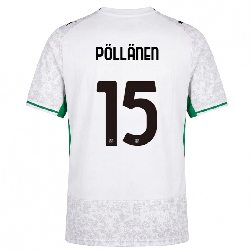 Danxen Donna Maglia Pharez Pöllänen #15 Bianco Nero Verde Kit Gara Away 2026/27 Maglietta