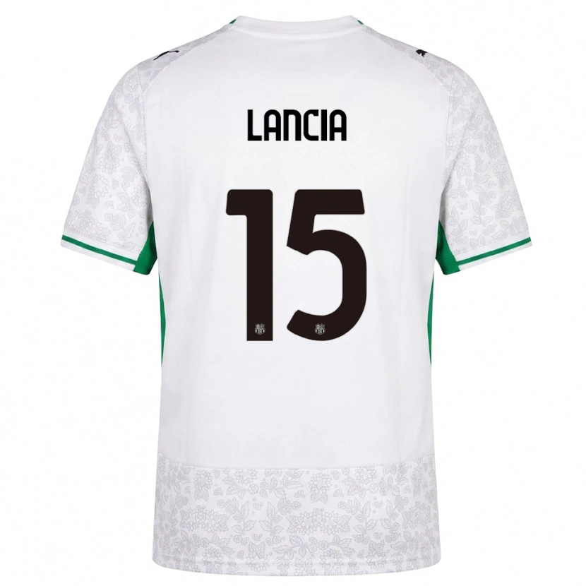Danxen Donna Maglia Filippo Lancia #15 Bianco Nero Verde Kit Gara Away 2026/27 Maglietta