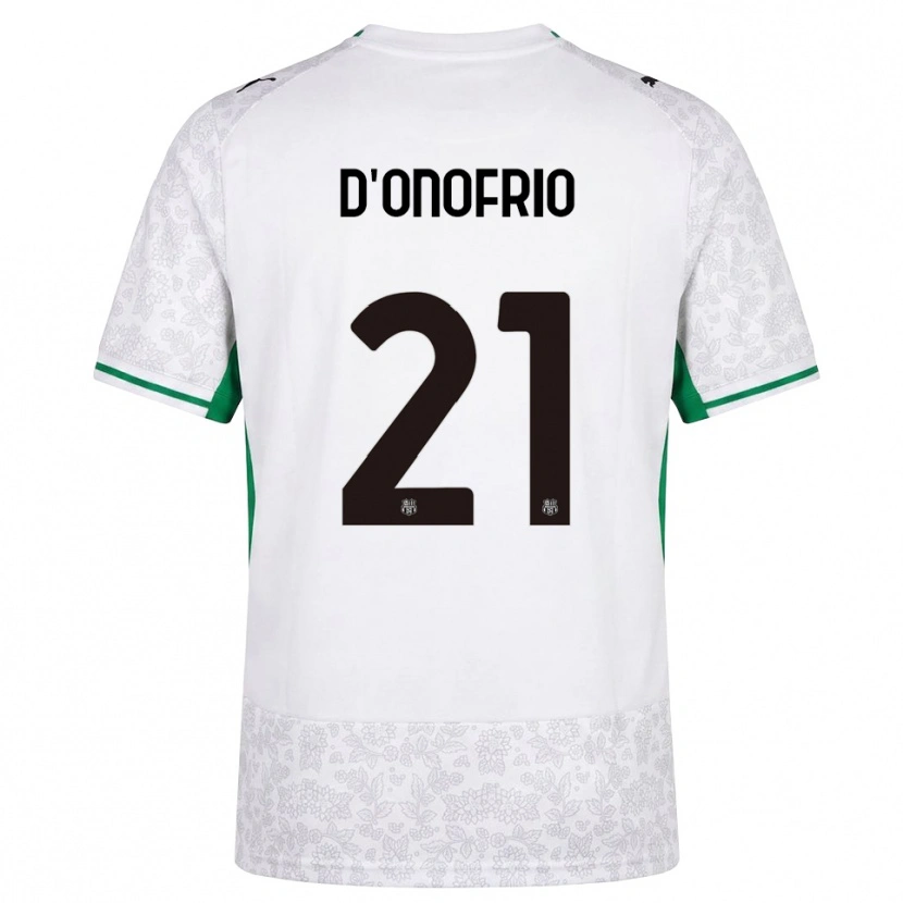 Danxen Donna Maglia Karol D'onofrio #21 Bianco Nero Verde Kit Gara Away 2026/27 Maglietta
