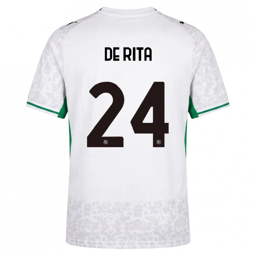 Danxen Donna Maglia Aurora De Rita #24 Bianco Nero Verde Kit Gara Away 2026/27 Maglietta