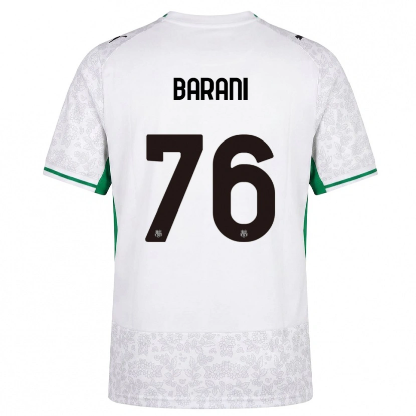 Danxen Donna Maglia Luca Barani #76 Bianco Nero Verde Kit Gara Away 2026/27 Maglietta