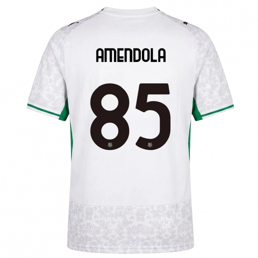 Danxen Donna Maglia Catello Amendola #85 Bianco Nero Verde Kit Gara Away 2026/27 Maglietta