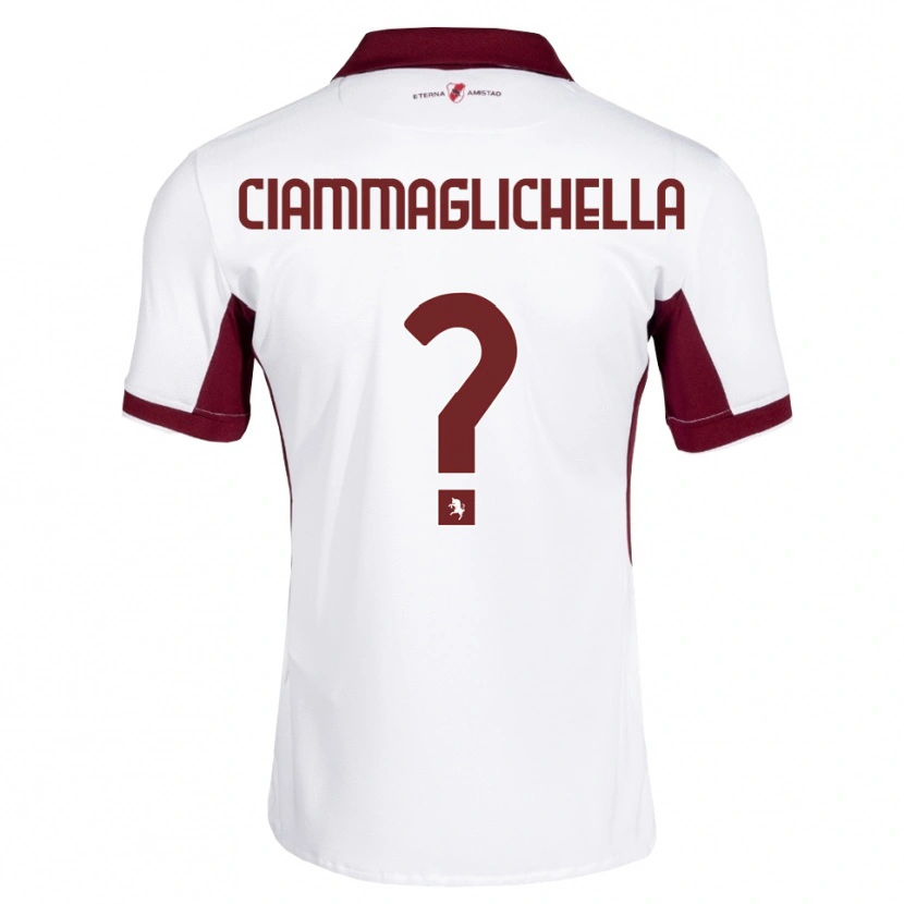Danxen Donna Maglia Aaron Ciammaglichella #0 Borgogna Bianco Rosso Kit Gara Away 2026/27 Maglietta