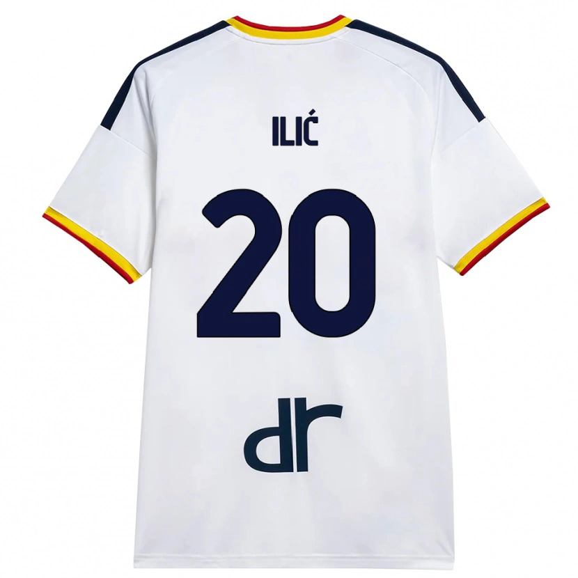 Danxen Donna Maglia Ivan Ilić #20 Bianco Giallo Rosso Kit Gara Away 2026/27 Maglietta