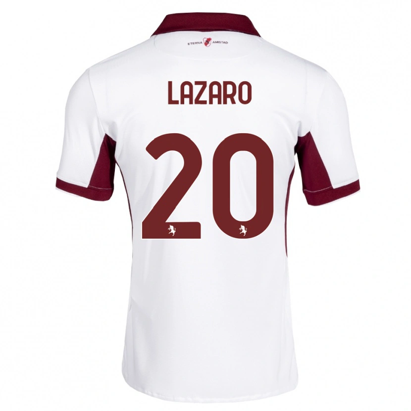 Danxen Donna Maglia Valentino Lazaro #20 Borgogna Bianco Rosso Kit Gara Away 2026/27 Maglietta