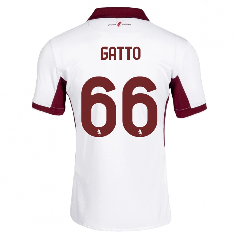 Danxen Donna Maglia Tommaso Gatto #66 Borgogna Bianco Rosso Kit Gara Away 2026/27 Maglietta