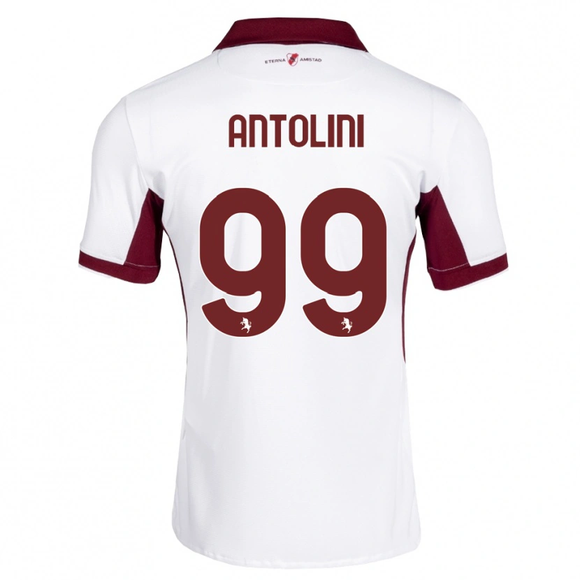 Danxen Donna Maglia Jacopo Antolini #99 Borgogna Bianco Rosso Kit Gara Away 2026/27 Maglietta
