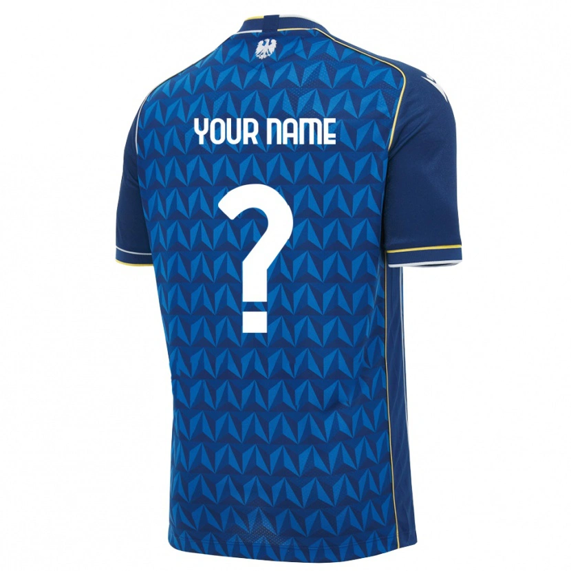 Danxen Donna Maglia Il Tuo Nome #0 Blu Reale Blu Bianco Kit Gara Away 2026/27 Maglietta