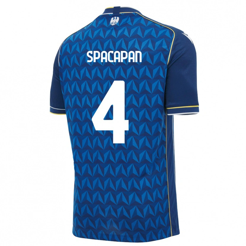 Danxen Donna Maglia Luka Spacapan #4 Blu Reale Blu Bianco Kit Gara Away 2026/27 Maglietta