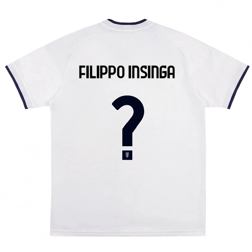 Danxen Donna Maglia Samuele Filippo Insinga #0 Bianco Rosso Blu Reale Kit Gara Away 2026/27 Maglietta