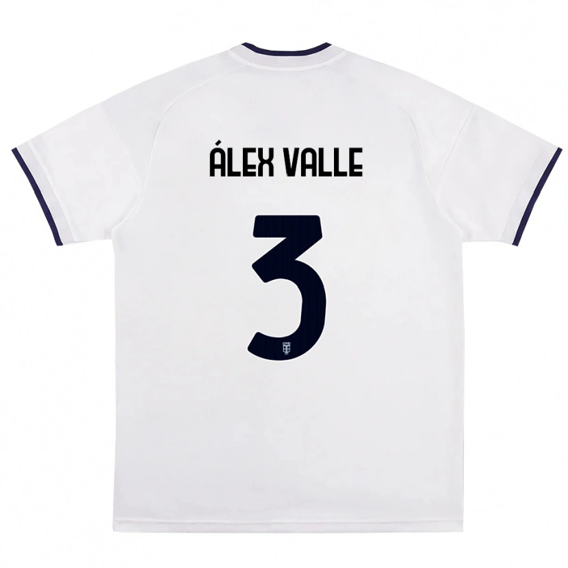Danxen Donna Maglia Álex Valle #3 Bianco Rosso Blu Reale Kit Gara Away 2026/27 Maglietta