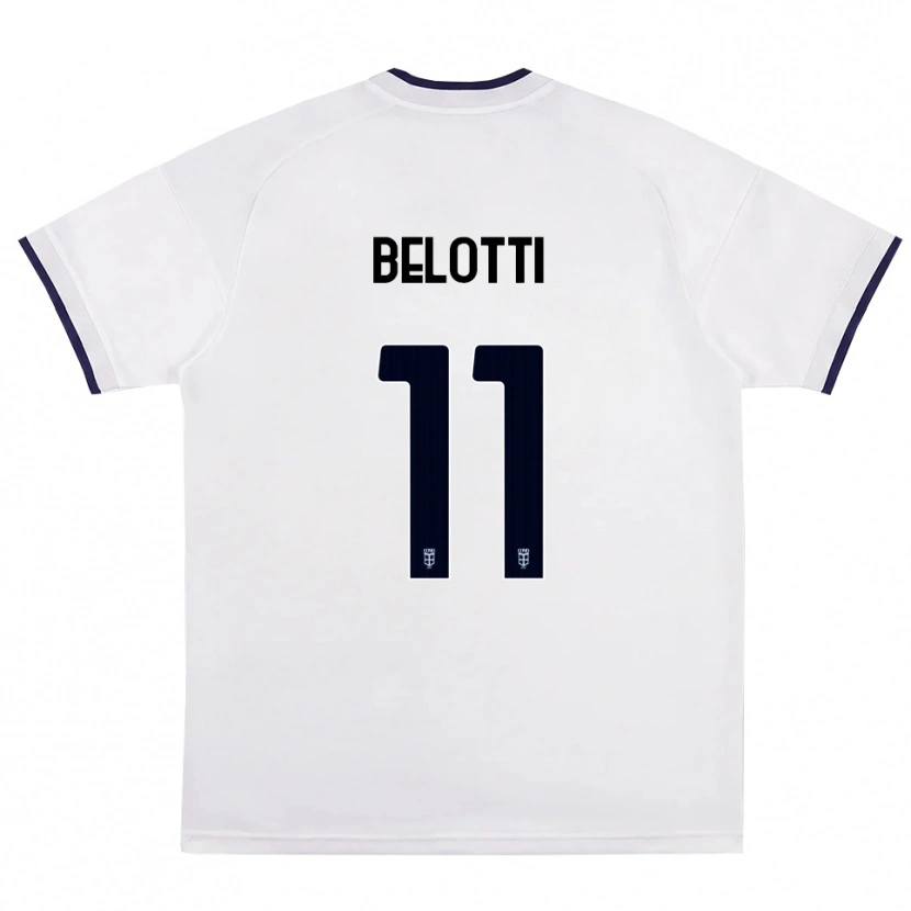 Danxen Donna Maglia Andrea Belotti #11 Bianco Rosso Blu Reale Kit Gara Away 2026/27 Maglietta