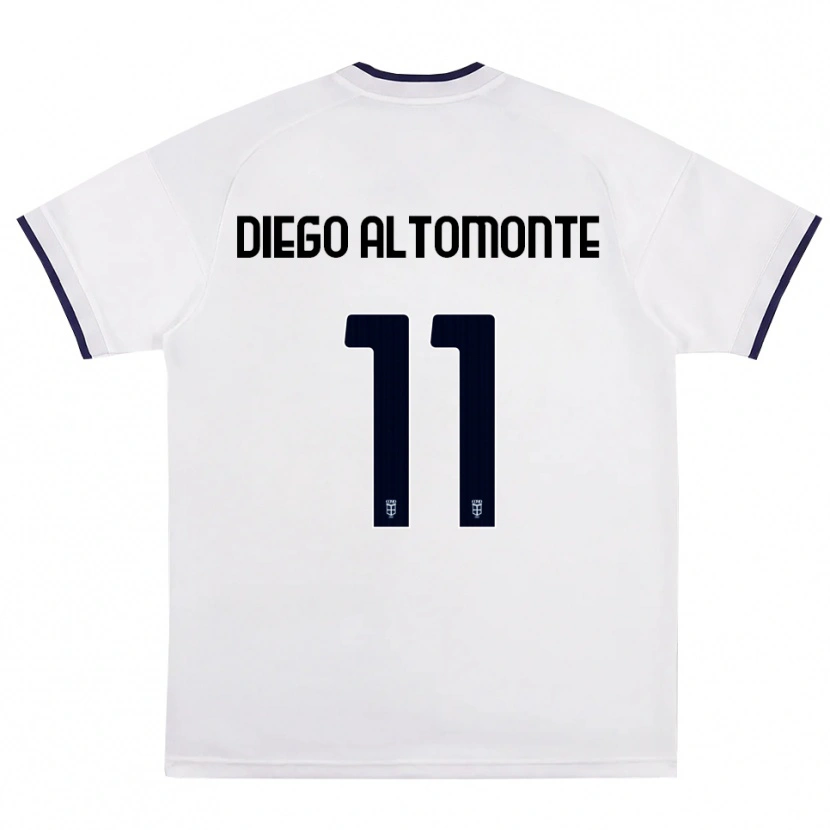 Danxen Donna Maglia Thomas Diego Altomonte #11 Bianco Rosso Blu Reale Kit Gara Away 2026/27 Maglietta