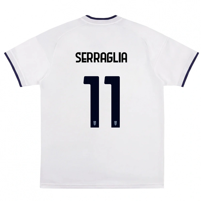 Danxen Donna Maglia Lucas Serraglia #11 Bianco Rosso Blu Reale Kit Gara Away 2026/27 Maglietta