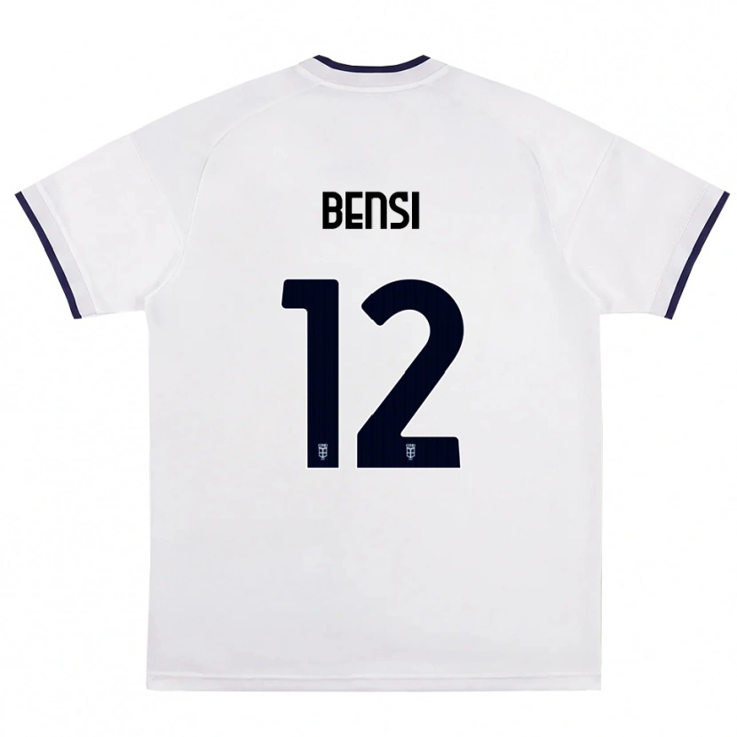 Danxen Donna Maglia Nicolò Bensi #12 Bianco Rosso Blu Reale Kit Gara Away 2026/27 Maglietta