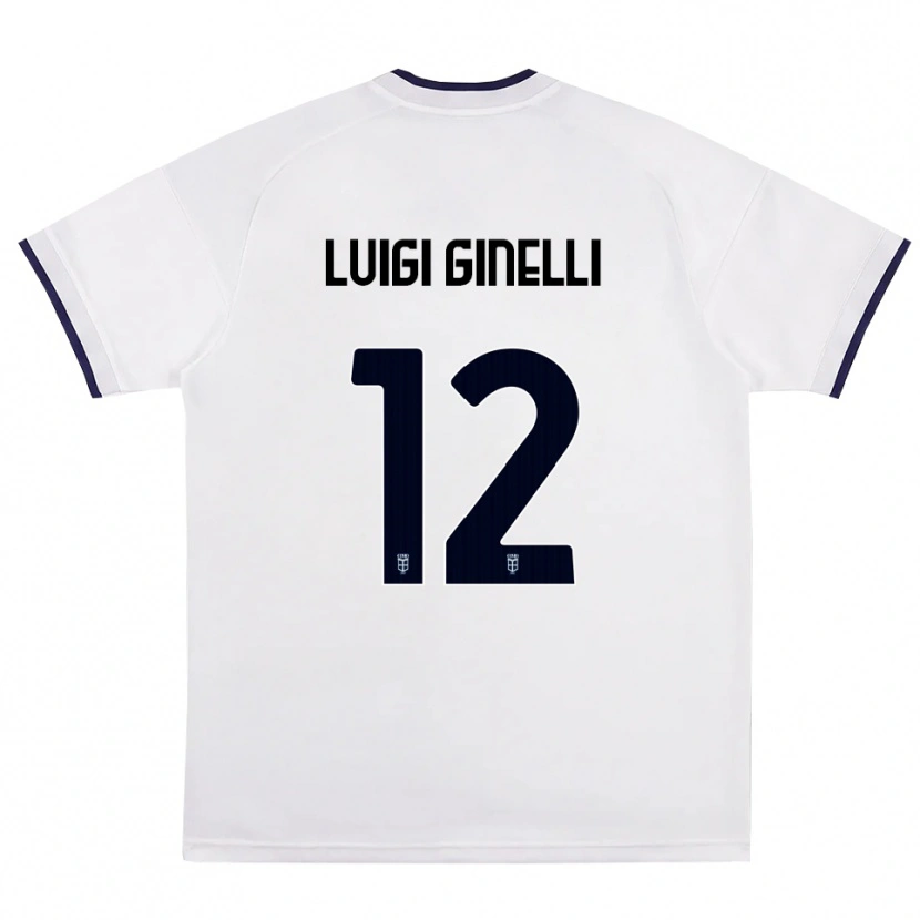 Danxen Donna Maglia Lorenzo Luigi Ginelli #12 Bianco Rosso Blu Reale Kit Gara Away 2026/27 Maglietta
