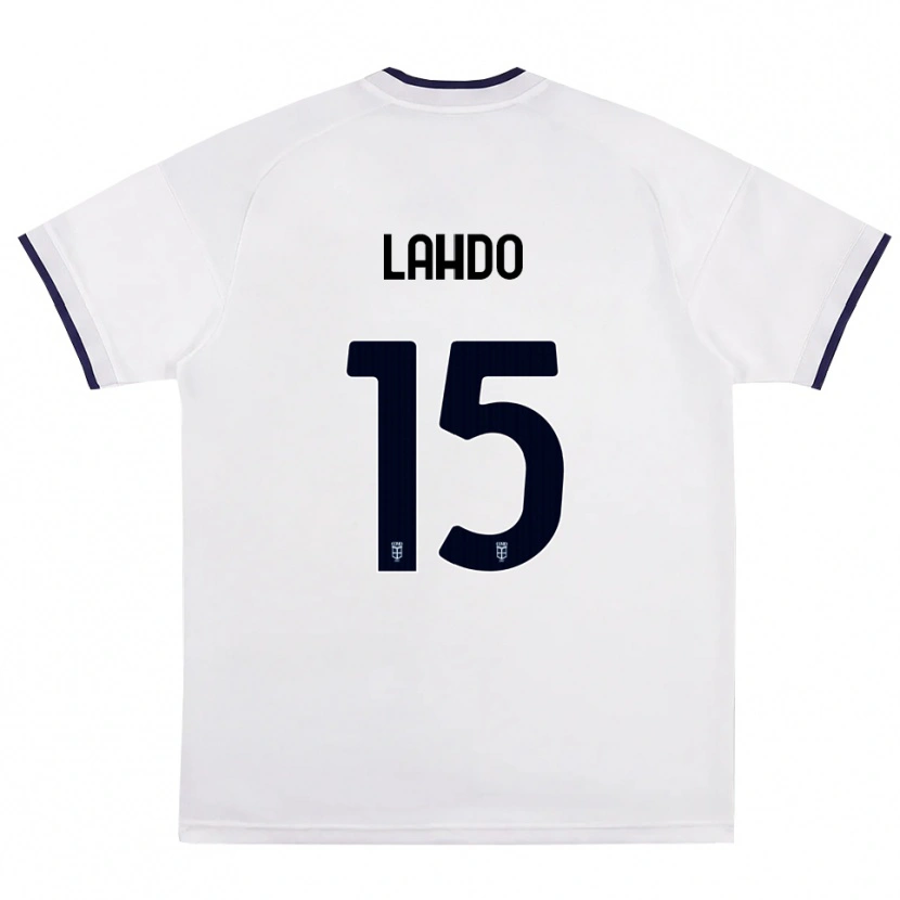 Danxen Donna Maglia Adrian Lahdo #15 Bianco Rosso Blu Reale Kit Gara Away 2026/27 Maglietta