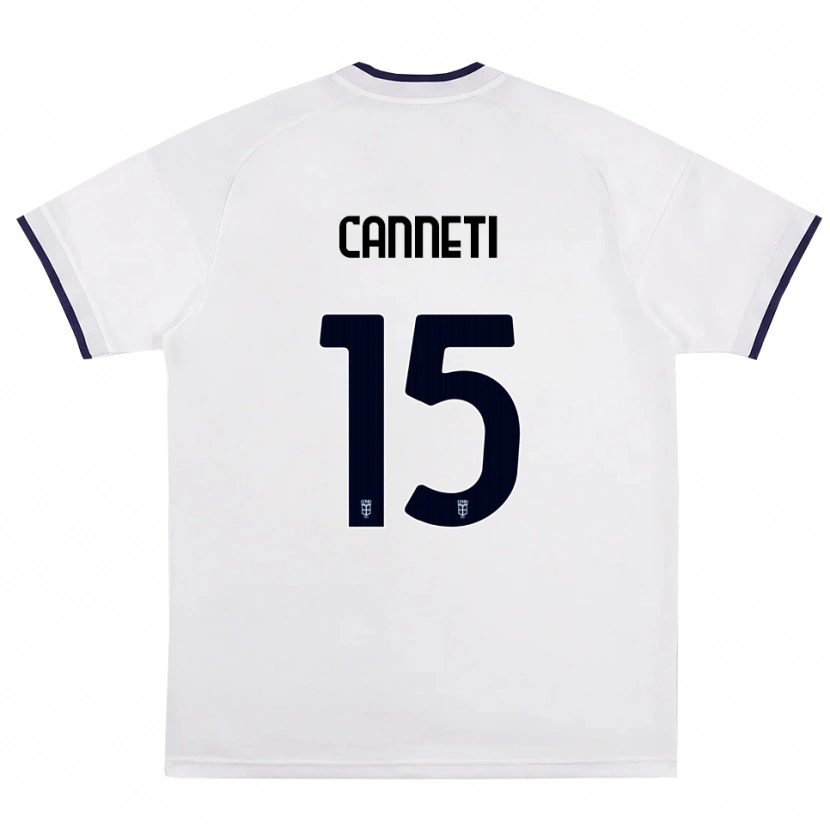 Danxen Donna Maglia Iacopo Canneti #15 Bianco Rosso Blu Reale Kit Gara Away 2026/27 Maglietta
