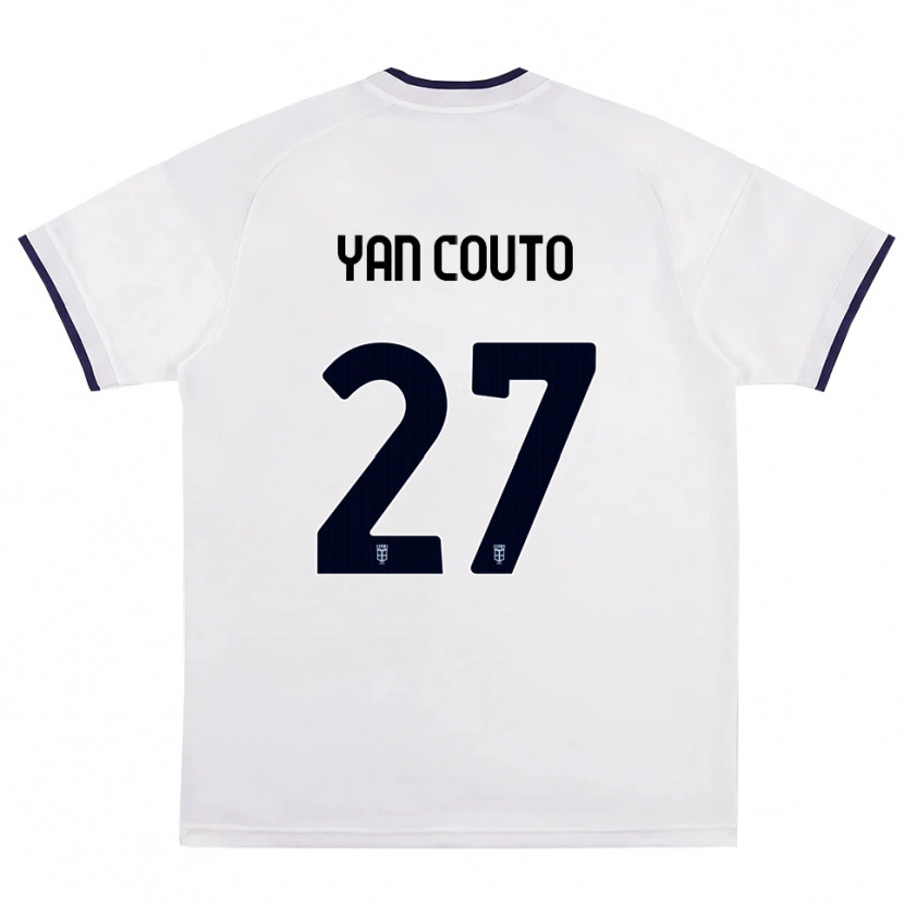 Danxen Donna Maglia Yan Couto #27 Bianco Rosso Blu Reale Kit Gara Away 2026/27 Maglietta