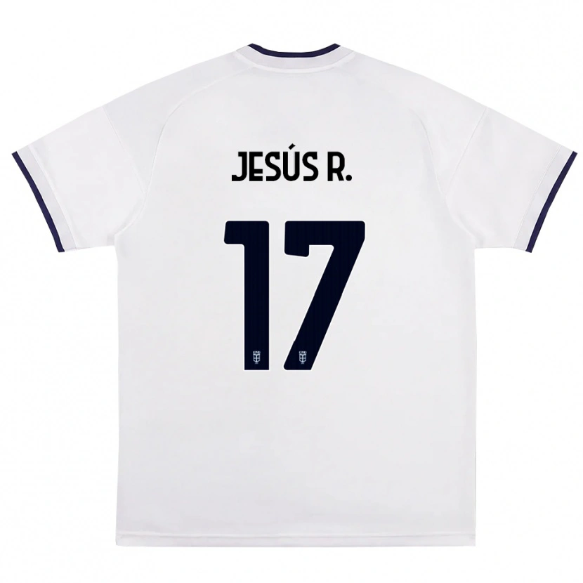 Danxen Donna Maglia Jesús Rodríguez #17 Bianco Rosso Blu Reale Kit Gara Away 2026/27 Maglietta